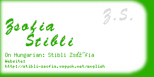 zsofia stibli business card